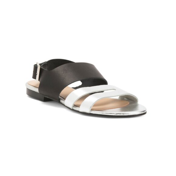 HELENE ROUGE Brown Made In Spain Leather Comfort Sandals With Ankle Strap - Picture 1 of 2